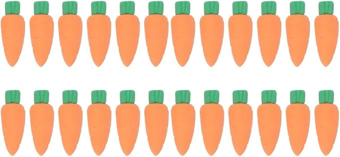 Operitacx Carrot Shape Pencil Erasers 60 Pcs Creative Stationery for Kids School Supplies Party F... | Amazon (US)