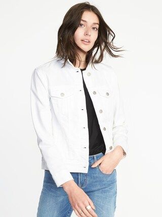 Clean-Slate White Denim Jacket for Women | Old Navy US