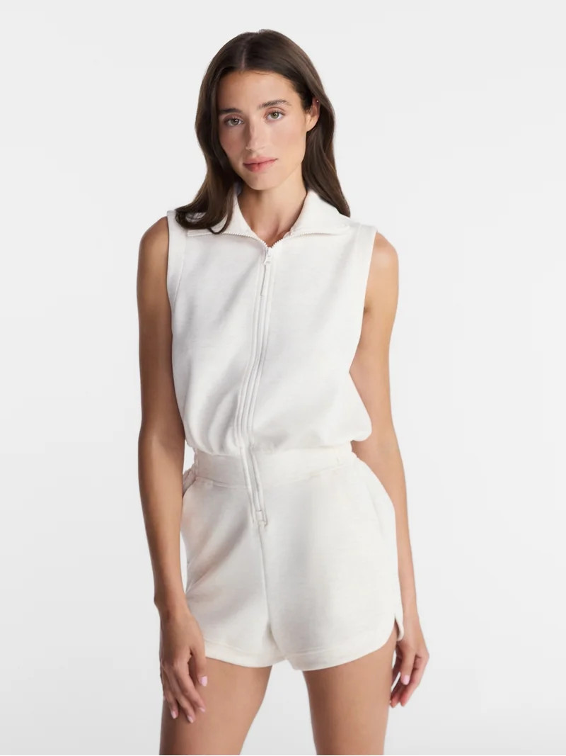 Avia Women's Scubaknit Romper, Sizes XS-4X | Walmart (US)