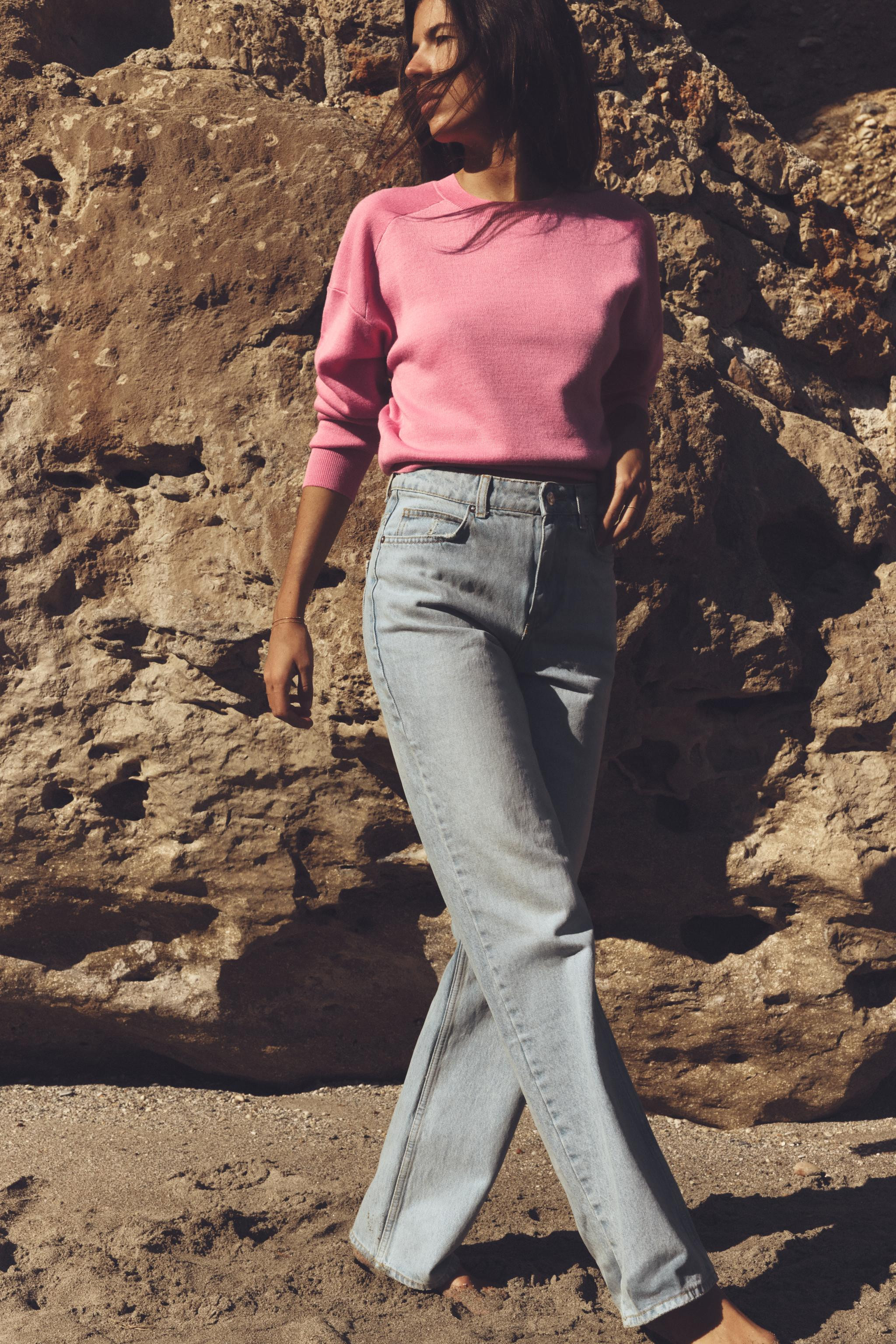 STRAIGHT LEG LONG LENGTH Z1975 JEANS WITH A HIGH WAIST | Zara US