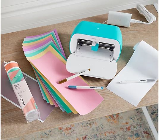 Cricut Joy Smart Cutting Machine with Smart Materials and Pens Set - QVC.com | QVC