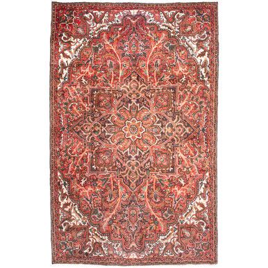 9' 2'' x 5' 9'' Heriz Authentic Persian Hand Knotted Area Rug - 112856 | Los Angeles Home of rugs