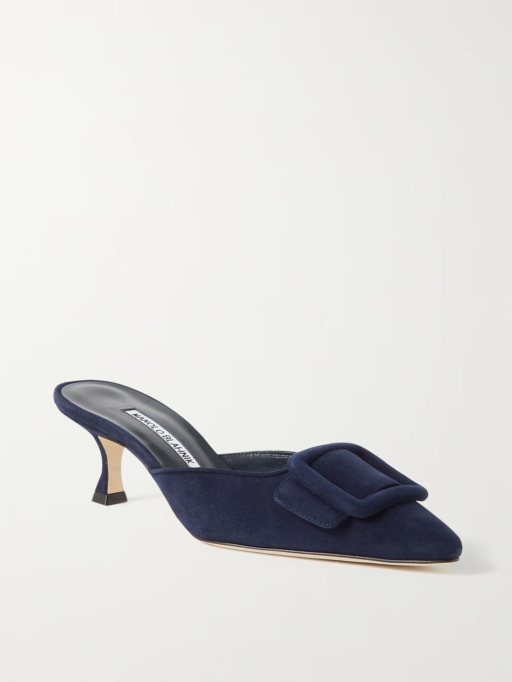 Maysale 50 buckled suede mules | NET-A-PORTER (UK & EU)