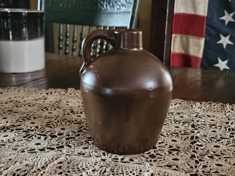 Vintage Roycroft Semi Matte Brown Jug, Roycroft Little Brown Jug, Arts and Crafts Pottery Jug, Br... | Etsy (US)