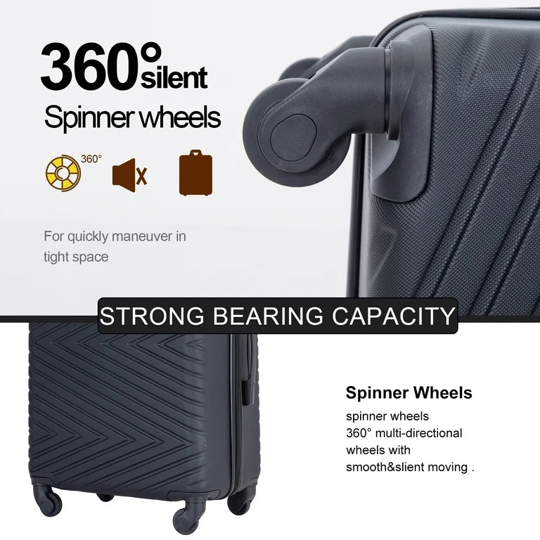Travelhouse 4 Piece Hardshell Luggage Set Hardside Lightweight Suitcase with TSA Lock Spinner Whe... | Walmart (US)