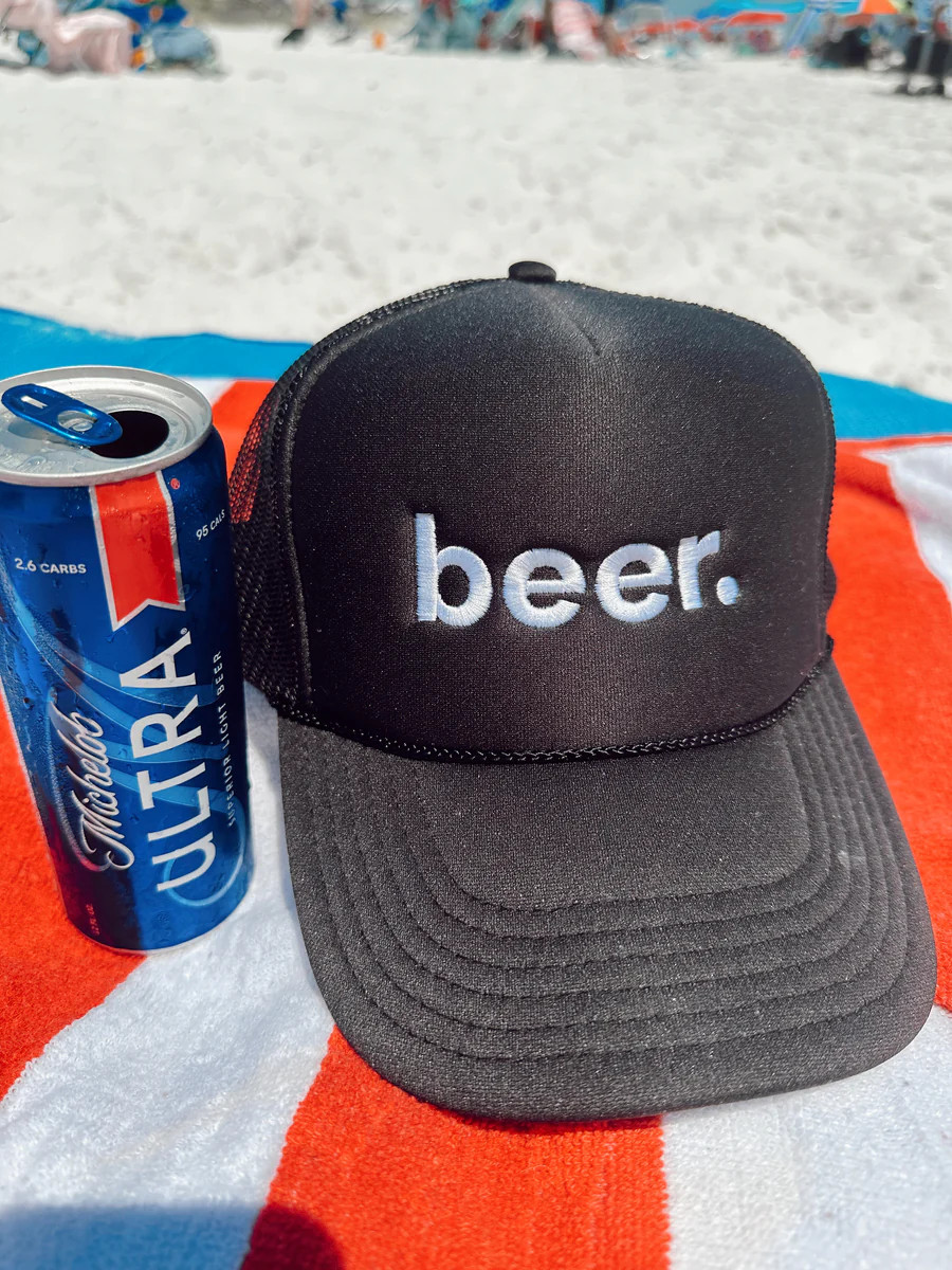 Beer. Trucker Hat - Black | KenzKustomz