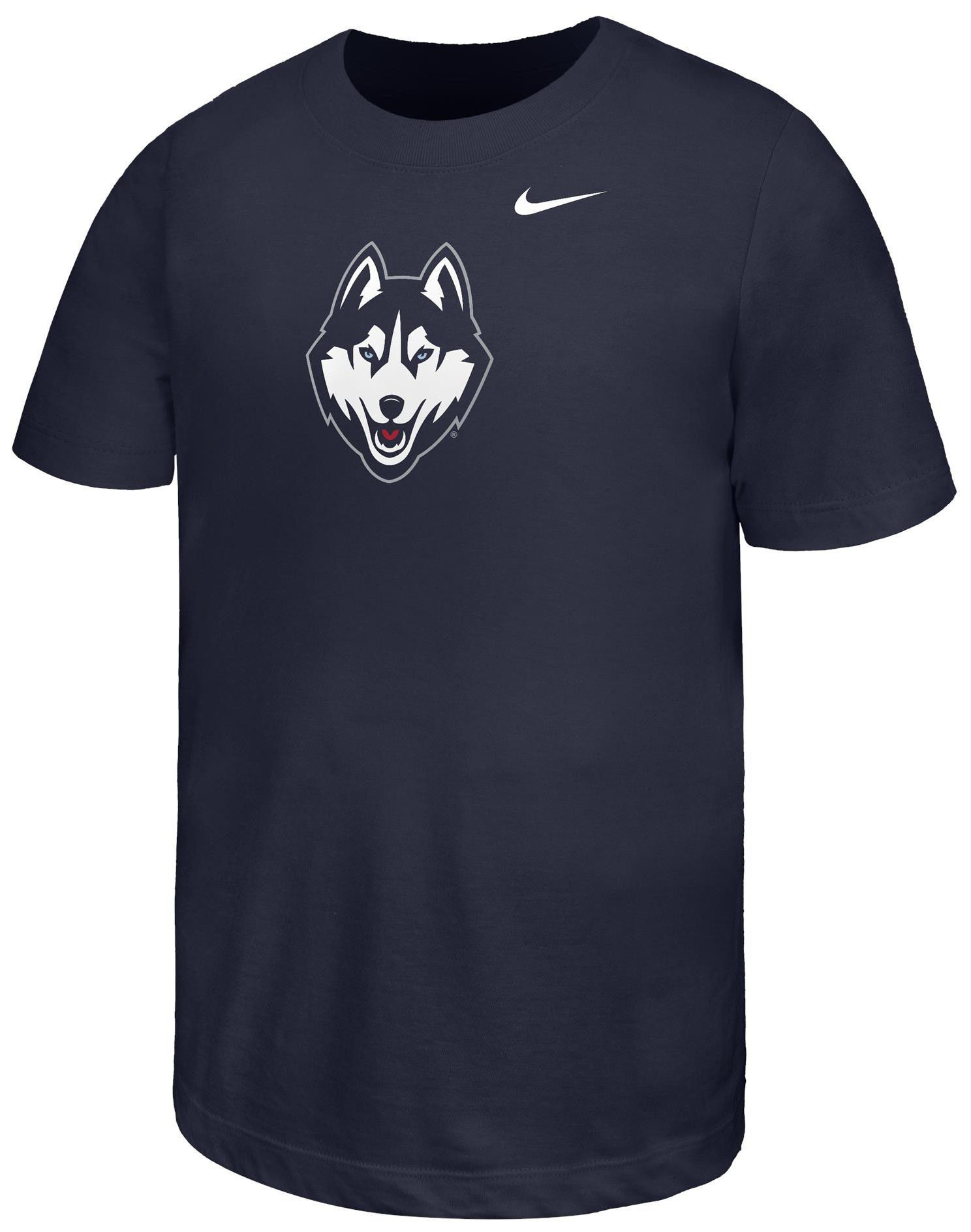 Nike Youth UConn Huskies Navy Core Cotton Primary Logo Short Sleeve T-Shirt, Large, Blue | DICK'S Sporting Goods