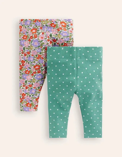 Twin Pack Leggings Multi Small Flowerbed Baby Boden | Boden (US)