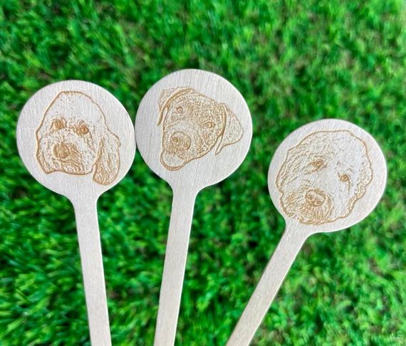 Signature Dog Drink Stir Stick, Wood Engraved Cocktail sticks, Wedding Drink Sticks (ONE-SIDED) S... | Etsy (US)