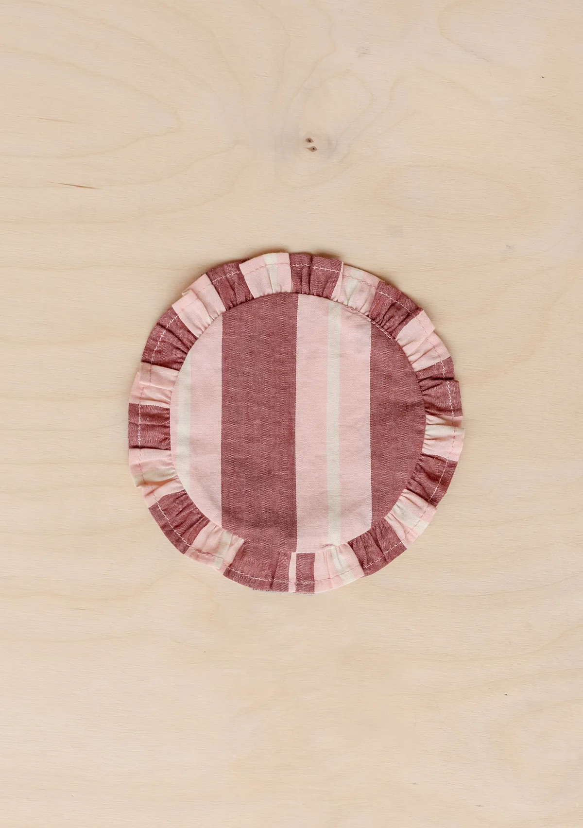 Cotton Coasters Set of 2 in Red Stripe | The Tartan Blanket Co.