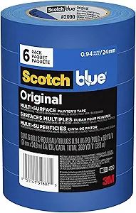 ScotchBlue Original Multi-Surface Painter's Tape, Blue, Paint Tape Protects Surfaces and Removes ... | Amazon (US)