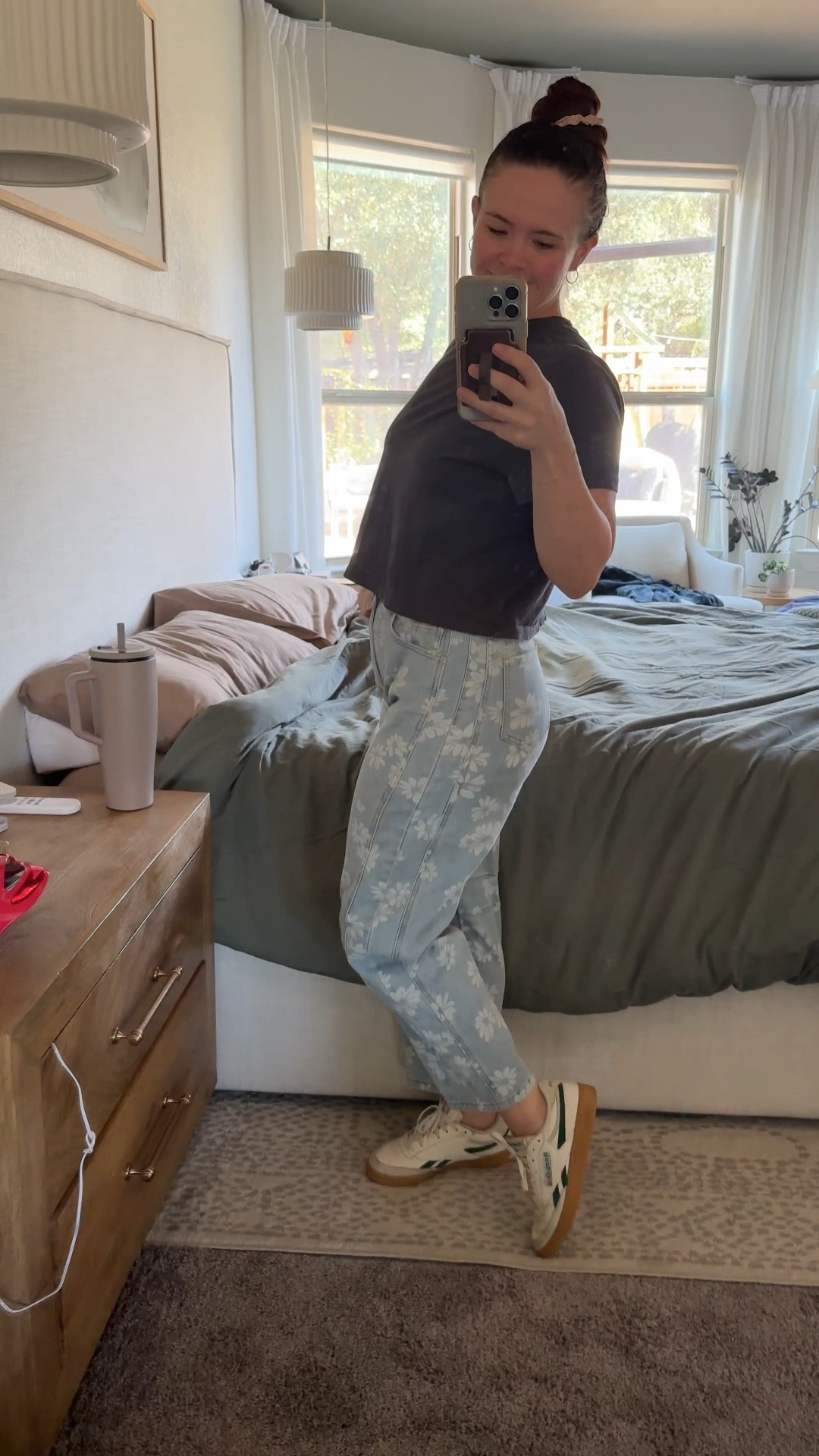 Loving these every day barrel jeans that are so flattering, fitted in all the right places but stretchy and easy to keep up with the kids in. Wearing a size small

#LTKFindsUnder50 #LTKFamily #LTKStyleTip