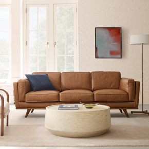 Zander Leather Sofa (90") | West Elm (US)