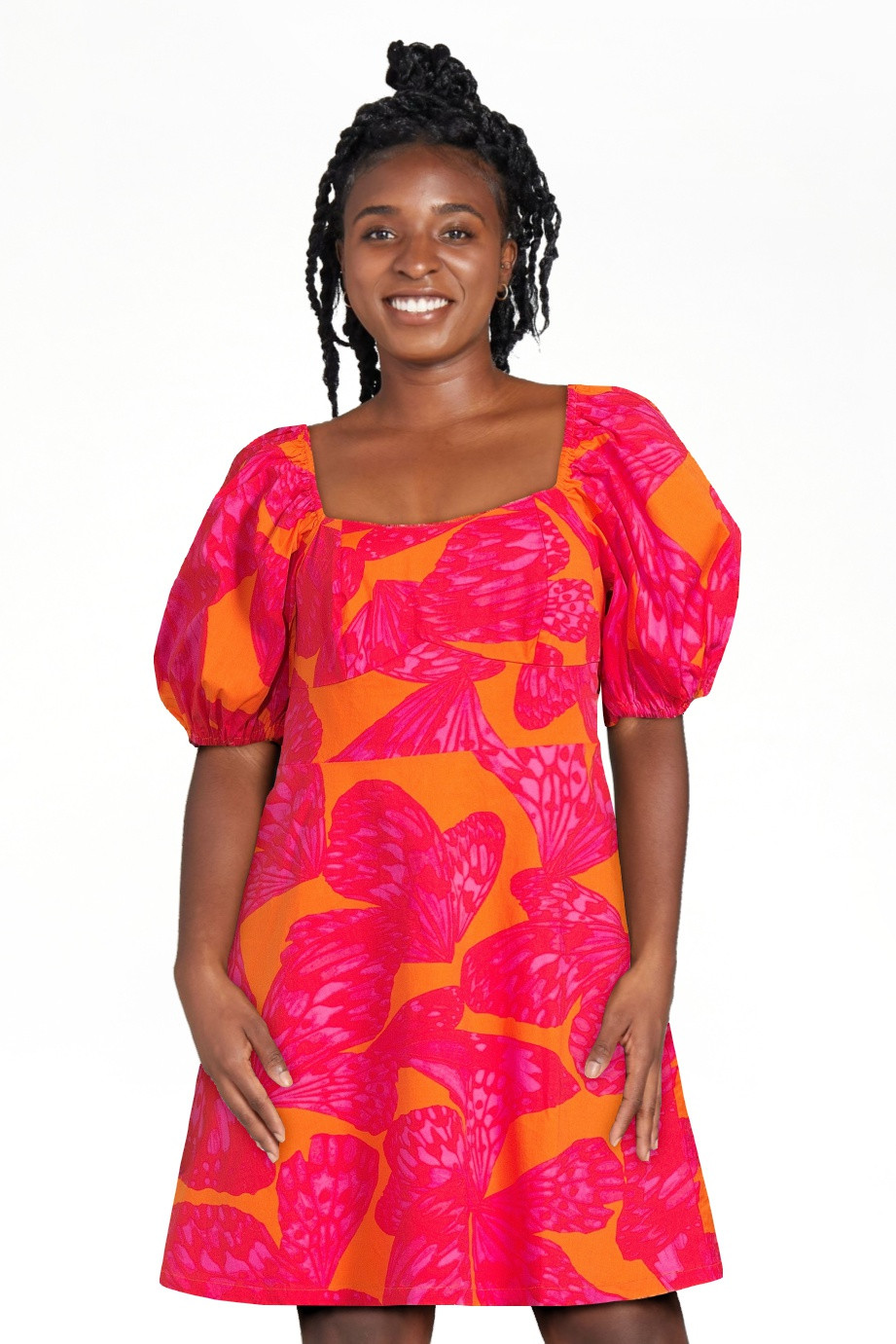 Scoop Women's Puff Sleeve Mini Dress | Walmart (US)