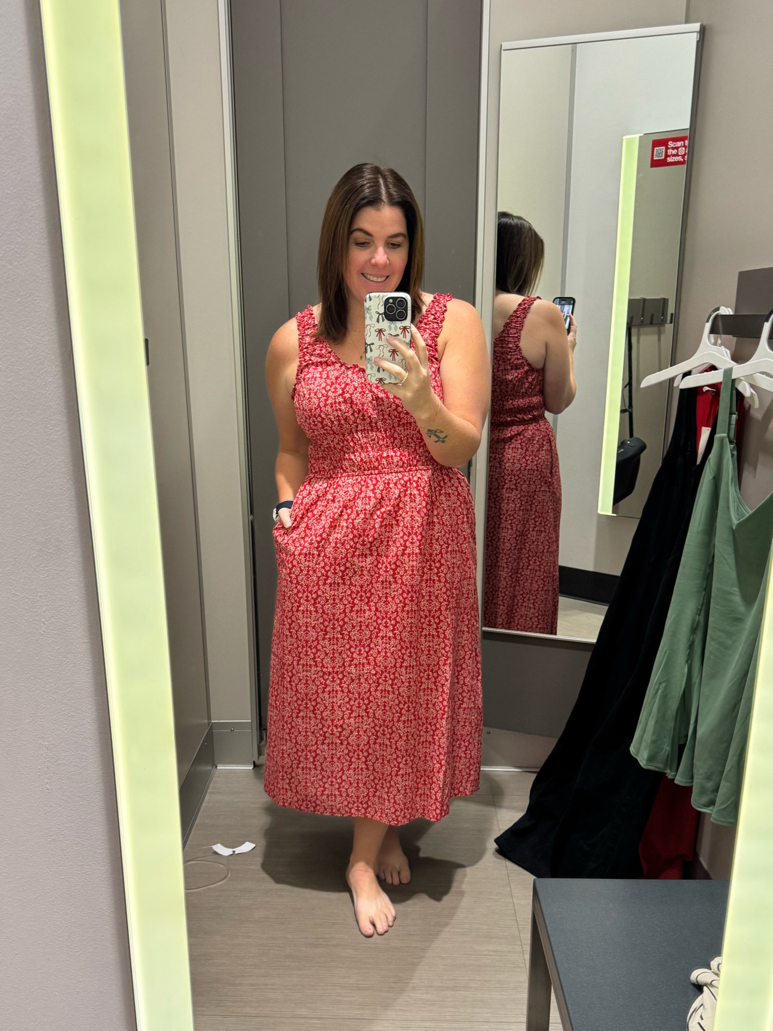 I know it’s hard to look at a sundress right now, but this one is too cute! It’s a lightweight material, which is perfect for spring and summer! The dress runs TTS, comes in two color options and is $30!

#LTKFindsUnder50 #LTKStyleTip #LTKMidsize