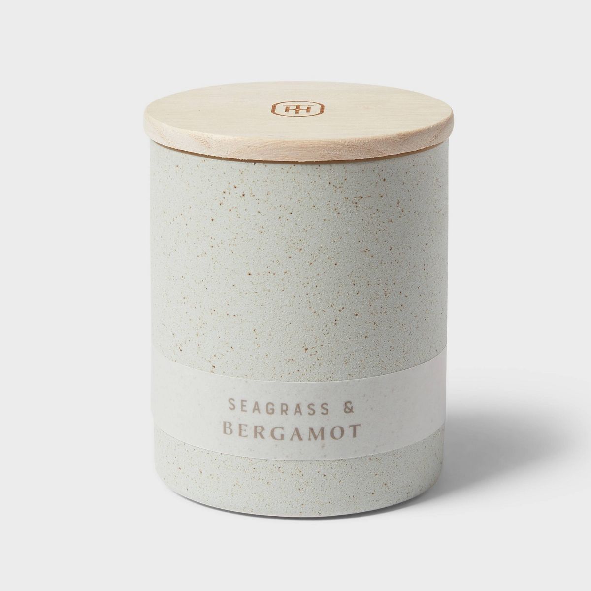 6oz Matte Textured Ceramic Woodwick Candle Blue/Seagrass and Bergamot - Threshold™ | Target