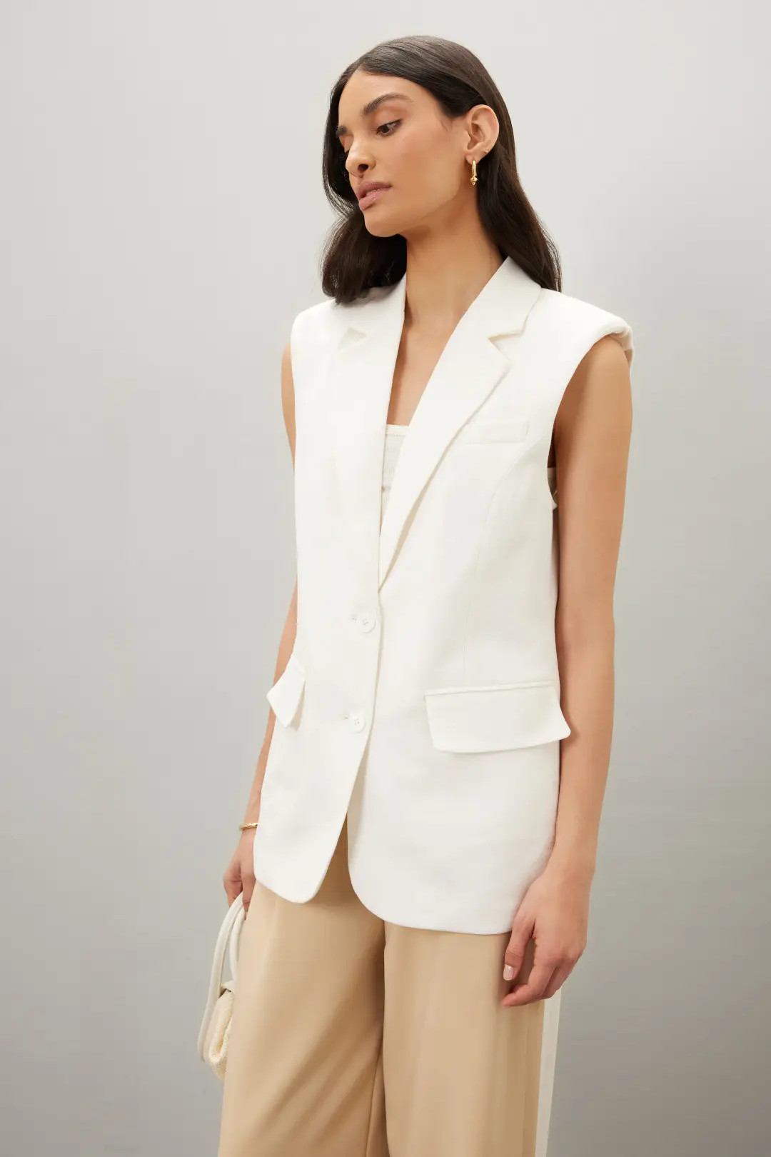 Linen Oversized Vest BlazerGood Fit | Rent the Runway