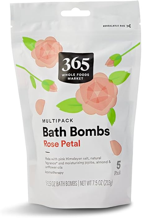 365 by Whole Foods Market, Bath Soak, Rose Petal with Himalayan Salt, 5 Count | Amazon (US)