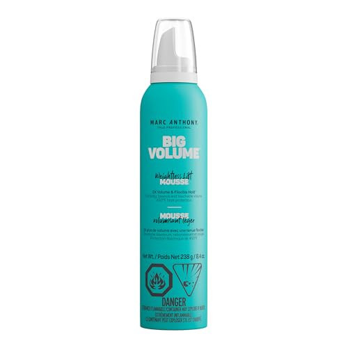 Marc Anthony Big Volume Hair Mousse for Fine, Thin Hair - Lightweight Volumizing Hair Styler with Flexible Hold for Full Body & Bounce - Frizz-Free & Sulfate-Free Hair Care Product | Amazon (US)