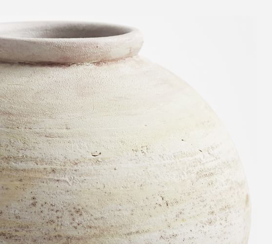 Artisan Handcrafted Terracotta Vases - White | Pottery Barn (US)