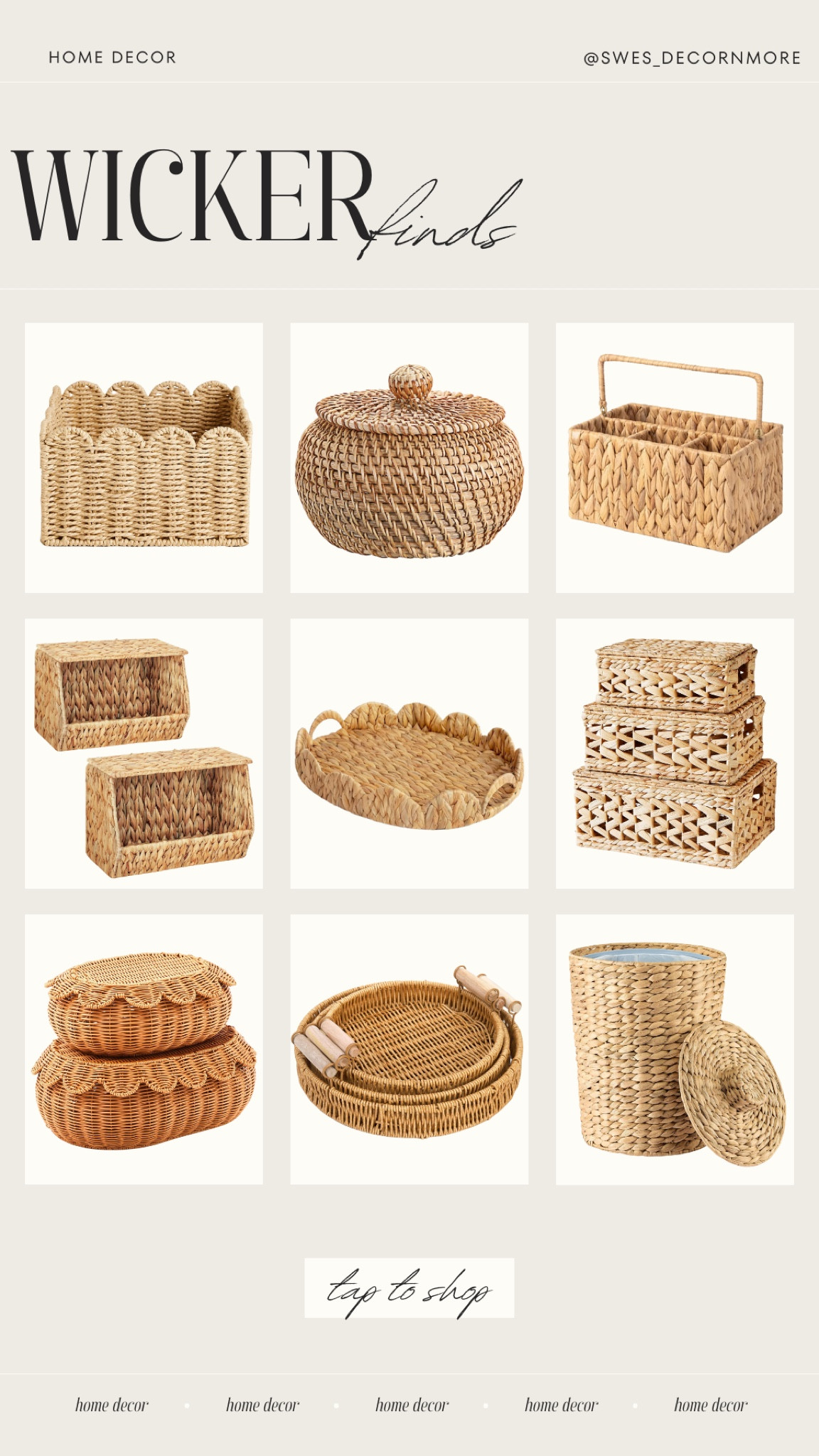If you like all things wicker then here are some really great finds for the home! Everything from a waste basket with a lid to serving trays! 

#LTKHome #LTKFindsUnder50 #LTKStyleTip