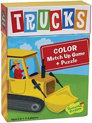 Peaceable Kingdom Trucks Color Match Up Game and Puzzle | Amazon (US)