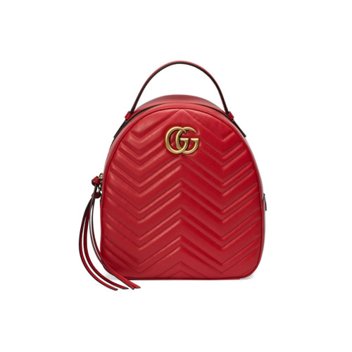 Gucci Mochila matelassê 'GG Marmont' - Vermelho | FarFetch BR