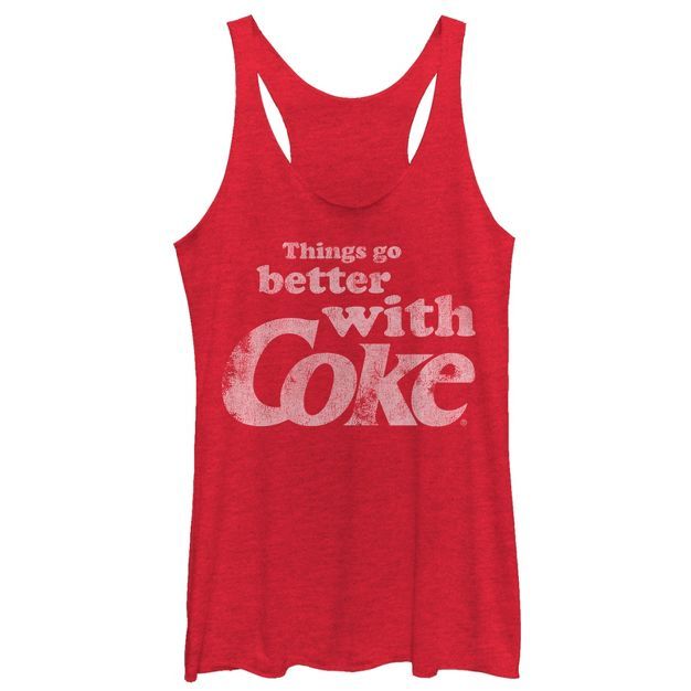 Women's Coca Cola Things Go Better With Coke Racerback Tank Top | Target