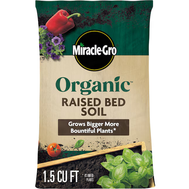 Miracle-Gro Organic 1.5 Cubic feet All-purpose Organic Raised bed soil | Lowe's