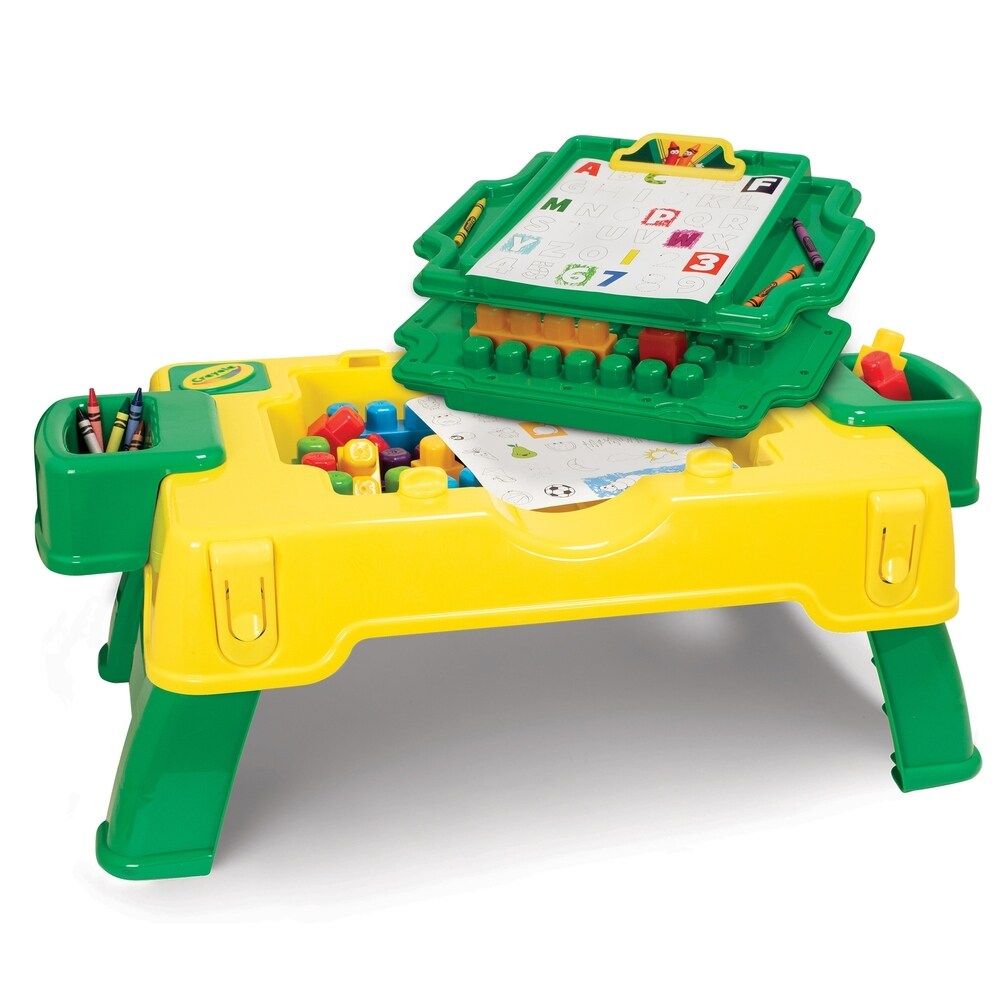 Crayola Kids@Work 2-in-1 Build & Draw Activity Table - 30 Pieces | Bed Bath & Beyond