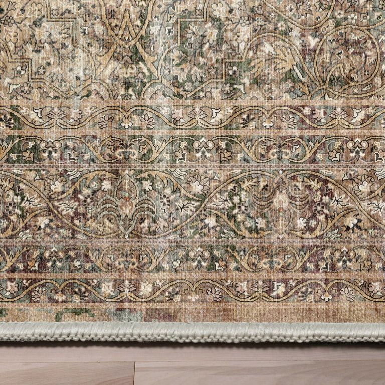 Well Woven Asha Juliette Vintage Oriental Beige 2'7" x 9'6" Runner Rug | Walmart (US)