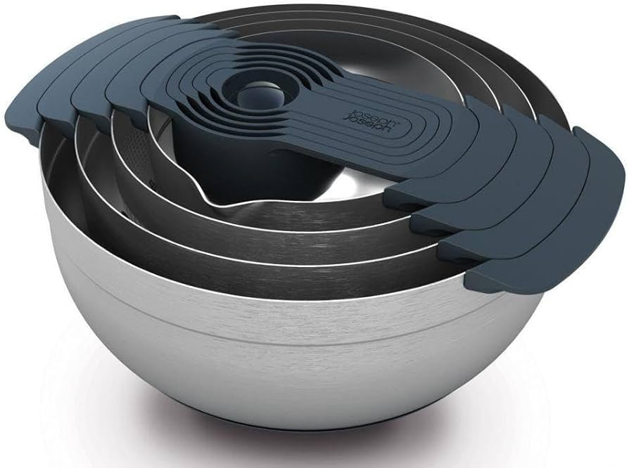 Joseph Joseph Nest 9 Plus, 9 Piece Compact Food Preparation Set with Mixing Bowls, Measuring Cups... | Amazon (US)