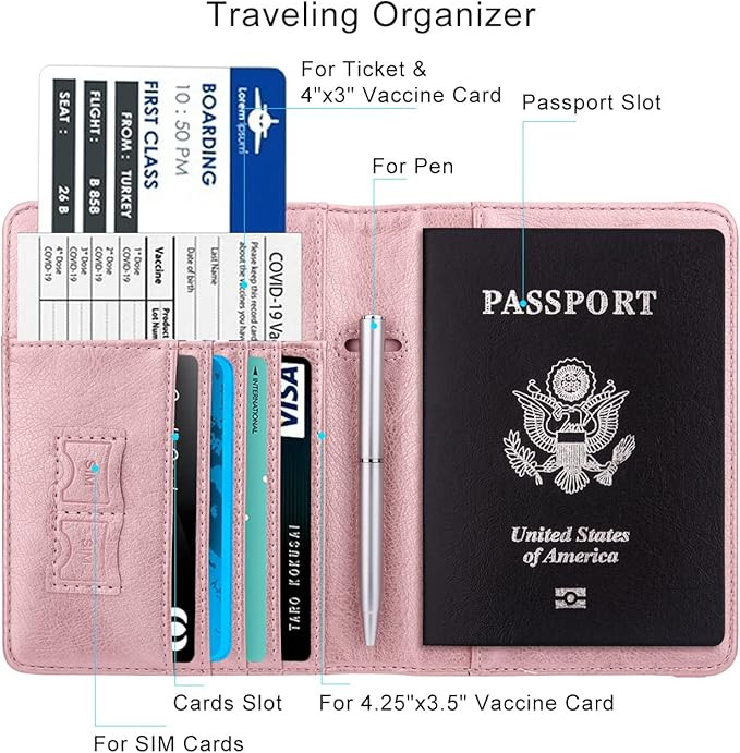 WALNEW RFID Passport Holder Cover Traveling Passport Case | Amazon (US)