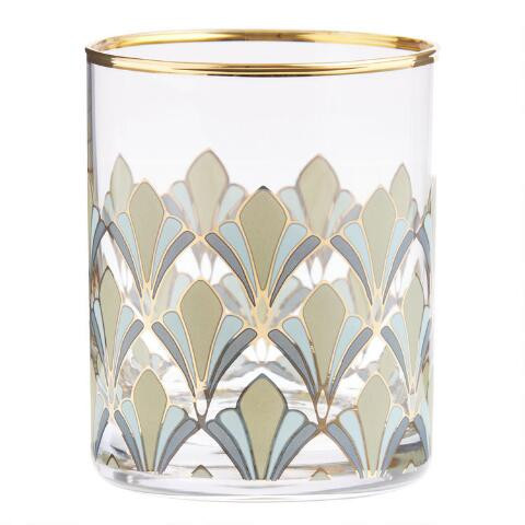 Gable Art Deco Double Old Fashioned Glass | World Market