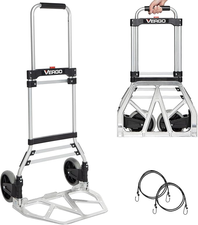 Industrial Folding Hand Truck - 275 lb. Capacity Dolly Cart - No Assembly Required Hand Cart, Lig... | Amazon (US)