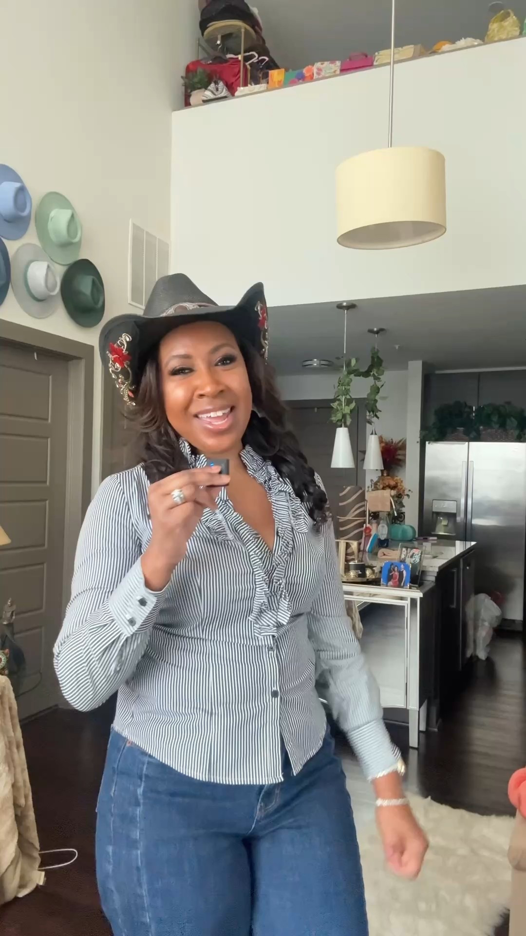 Trader Joe’s… but make it fashion. 🛒✨
Serving grocery-run glam in true #STEMFashionista style — because who said you can’t look cute picking up your pumpkin spice haul? 🎃💋

🍂 Outfit Breakdown:
👚 Ruffle Front Blouse – classic, structured, and a little flirty
👖 High-Rise Denim – hugs in all the right places
🤠 Embroidered Cowgirl Hat – just enough sass for aisle 5
👢 Exotic Loafers – comfort meets confidence
💍 Minimal Gold Jewelry – subtle shine for your everyday slay

💛 This look proves you can be casual and collected — even with a grocery bag in hand.

#TraderJoesBaddie #STEMFashionista #OOTD #FallStyleInspo #CowgirlCore #ChicErrands #EffortlessStyle

#LTKOver40 #LTKSaleAlert #LTKStyleTip