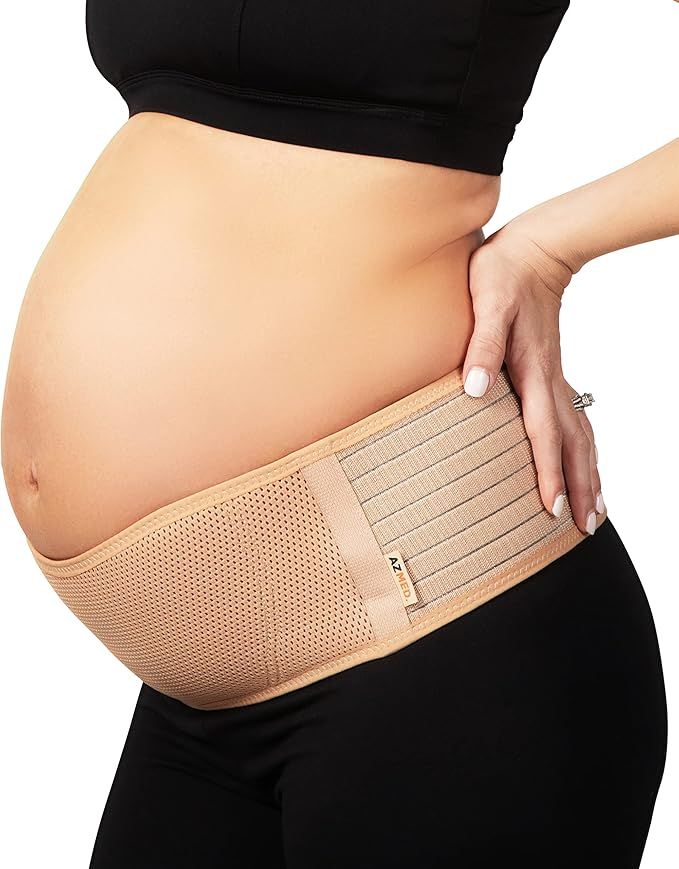 AZMED Maternity Belly Band for Pregnant Women | Pregnancy Belly Support Band for Abdomen, Pelvic,... | Amazon (US)