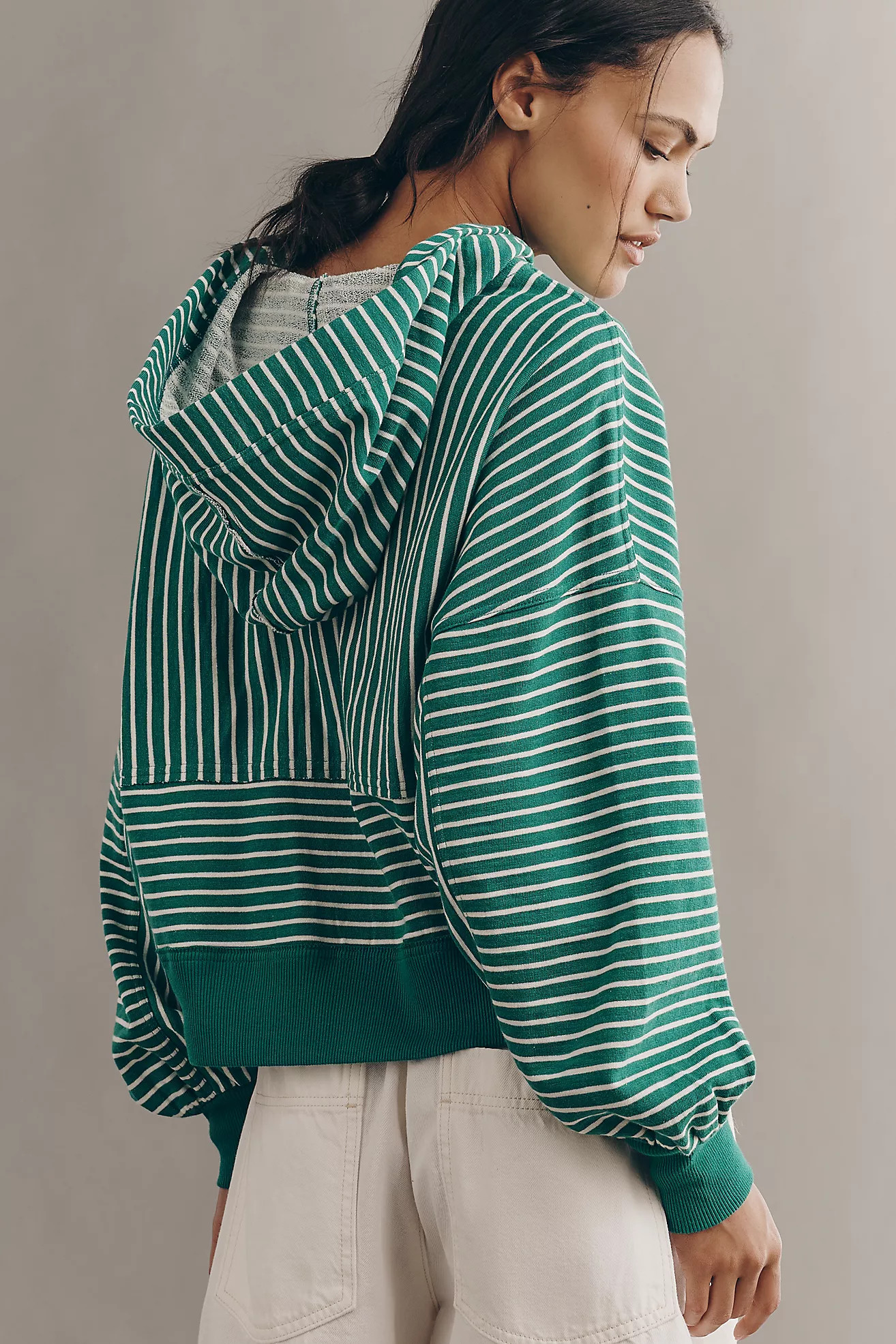 Pilcro Cotton Grommet Hooded Sweatshirt | Anthropologie (US)