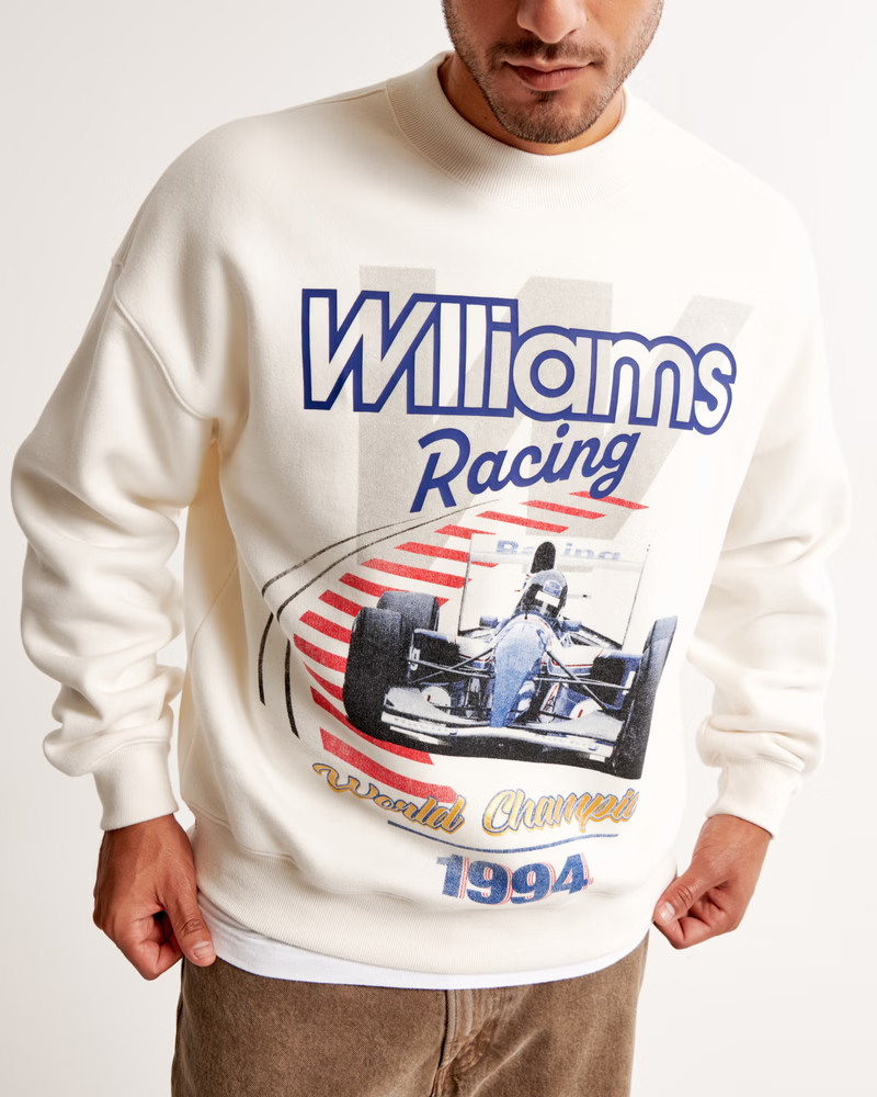 Williams Racing Graphic Crew Sweatshirt | Abercrombie & Fitch (US)