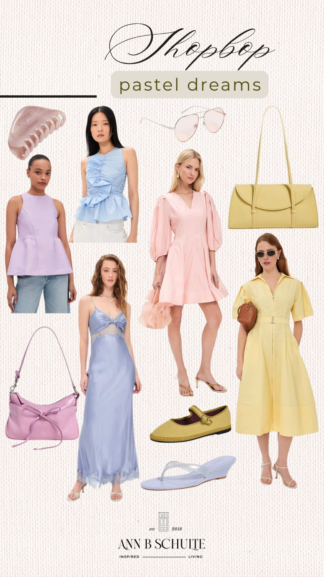 Spring called, and it said pastels only—dreamy hues that make every outfit a little happier and a lot chicer. Ready to float into pastel perfection? 🌸💛✨

#Shopbop #PastelOutfits #SpringStyle #OOTDinspo #ChicLooks #PastelAesthetic #WardrobeRefresh #TrendAlert #EverydayStyle #FashionFavorites 

 #LTKootd