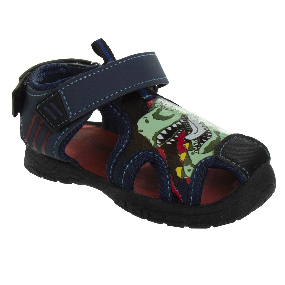 Rugged Bear Boys Mighty Dinosaur Hook and Loop Closed Toe Sport Sandals. (Toddler/Little Kids). | Target
