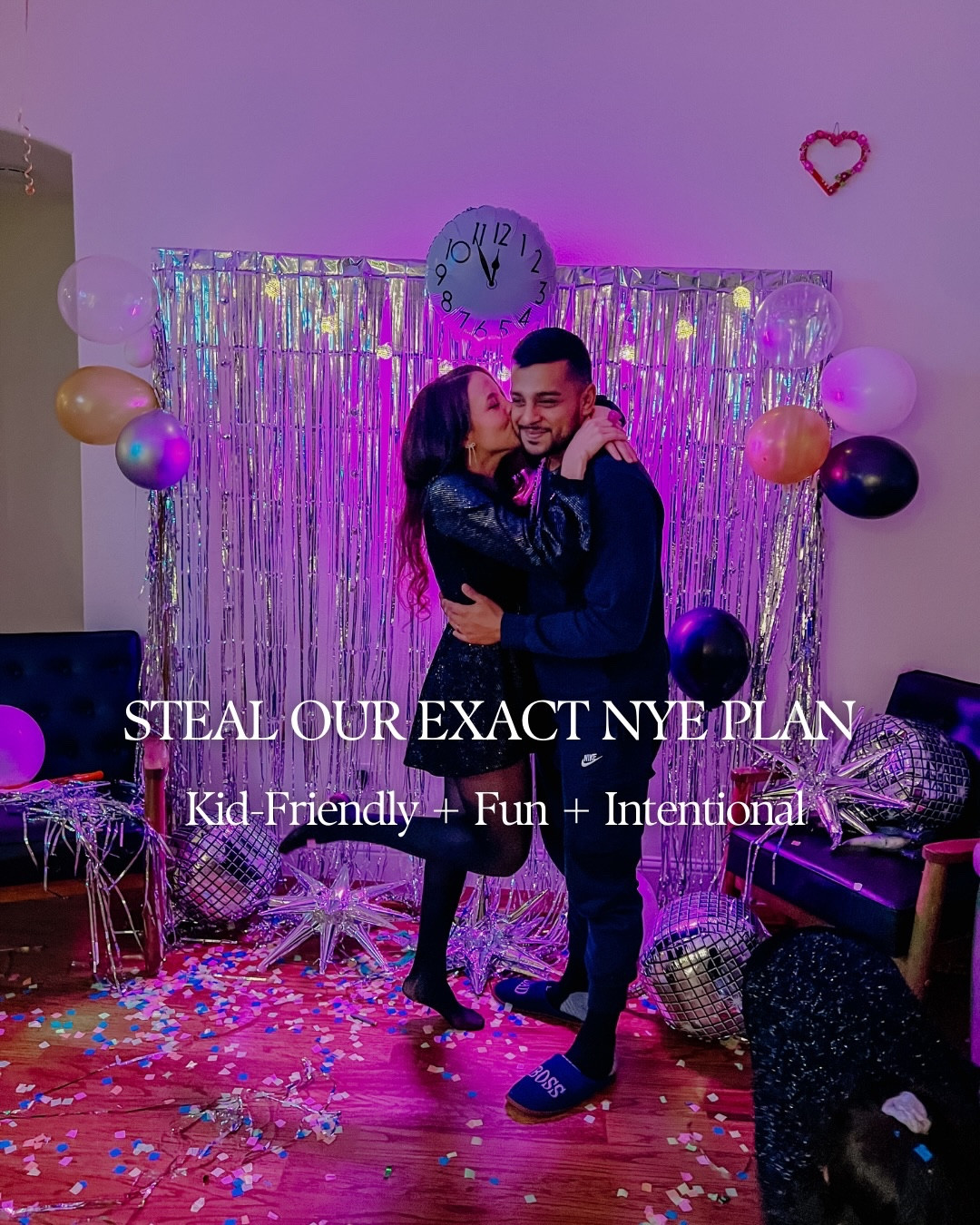 Most New Year’s Eve content is made for adults.

This is what we do instead ⬇️
so it actually works for kids 🤍

We start celebrating at noon, not midnight.
We plan the day in simple, intentional blocks.
And instead of chaos by bedtime, we end the year connected.

✨ balloon countdown clock (one popped every hour)
✨ games, crafts & family fun
✨ gratitude + family goals
✨ dress-up, dancing & pictures
✨ milk + cookies + early “midnight”

Everything is organized.
Nothing feels overwhelming.

I made this into a free printable guide so you don’t have to plan a thing 🎉 and I linked everything we use every year in my LTK so you can grab it quickly.

This is how we welcome a new year in our home:
joyful, intentional, together.

The full NYE plan is FREE this week only ✨
Comment NYE and I’ll send it right over.

#newyearsevewithkids
#familytraditions
#intentionalmotherhood
#nyeparty 
#2026