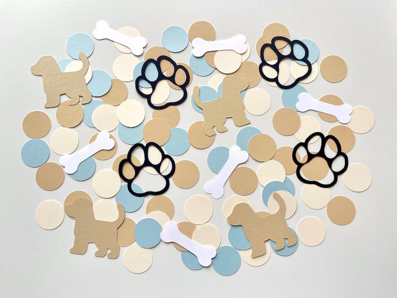 Lets Pawty Blue Puppy Dog Birthday Confetti Boy Dog Theme Birthday Confetti Party Animal Confetti... | Etsy (US)