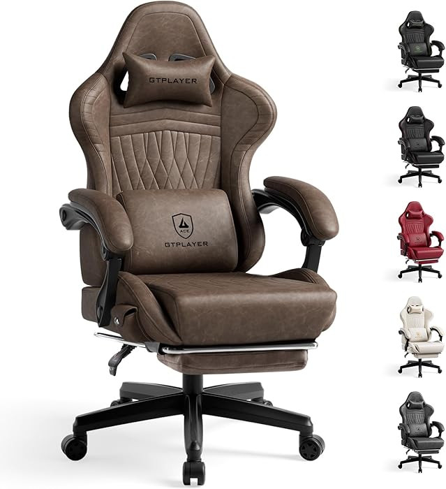 GTPLAYER Gaming Chair with Speakers, Video Game Chairs with Footrest, PC Gamer Chairs for Adults ... | Amazon (US)
