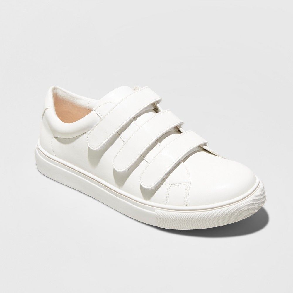 Women's Whitney Wide Width Triple Strap Sneakers - A New Day White 7.5W, Size: 7.5 Wide | Target