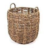 happimess BSK1003A Laurel Bohemian Hand-Woven Abaca Wicker Storage Basket with Handles, Seagrass ... | Amazon (US)