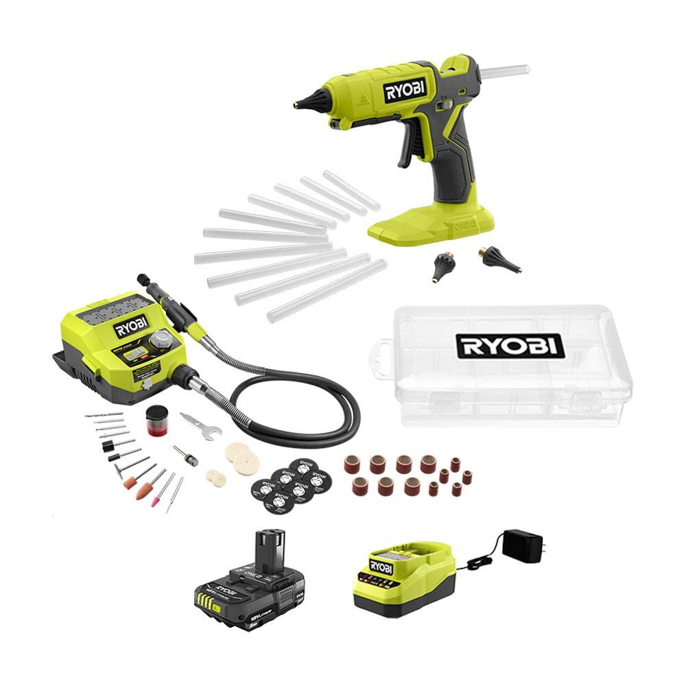 ONEAND 18V Cordless 2- Tool Combo KIT with Rotary Tool Station, Dual Temperature Glue GU | Amazon (US)