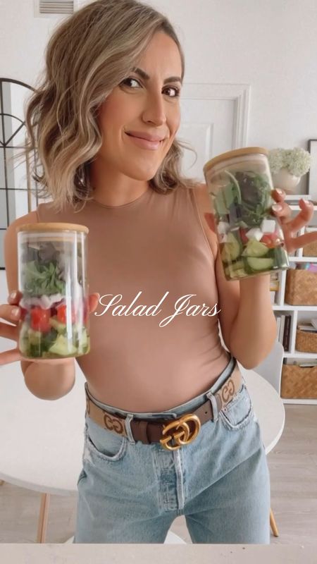 Amazon salad jar idea: meal prep your salads in these air tight glass containers, add your protein and enjoy through the week! 

#LTKfitness #LTKhome