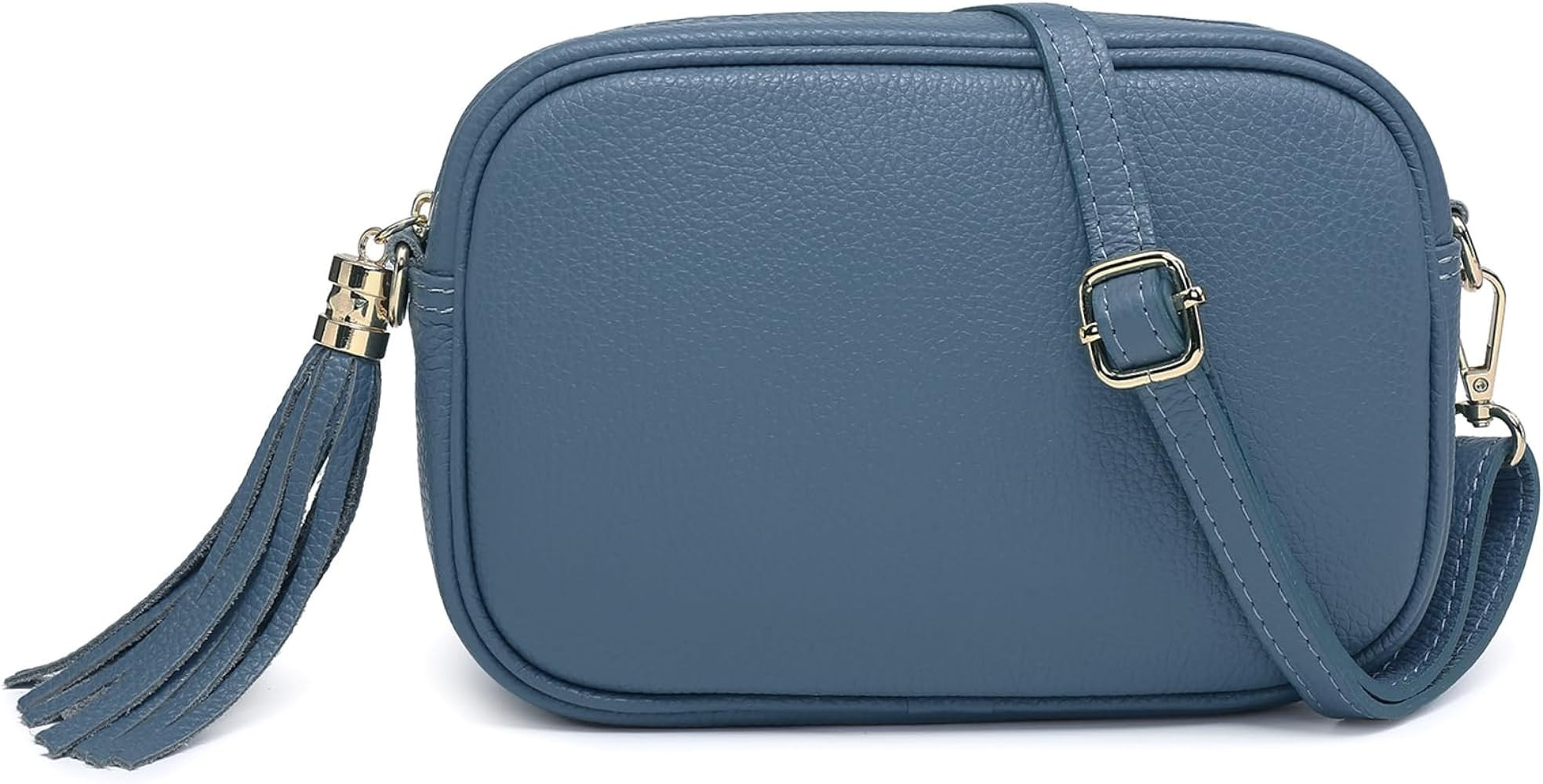 Italian Genuine Leather Tassel Crossbody Purse Soft Shoulder Handbag for Women Snapshot Camera Ba... | Amazon (US)