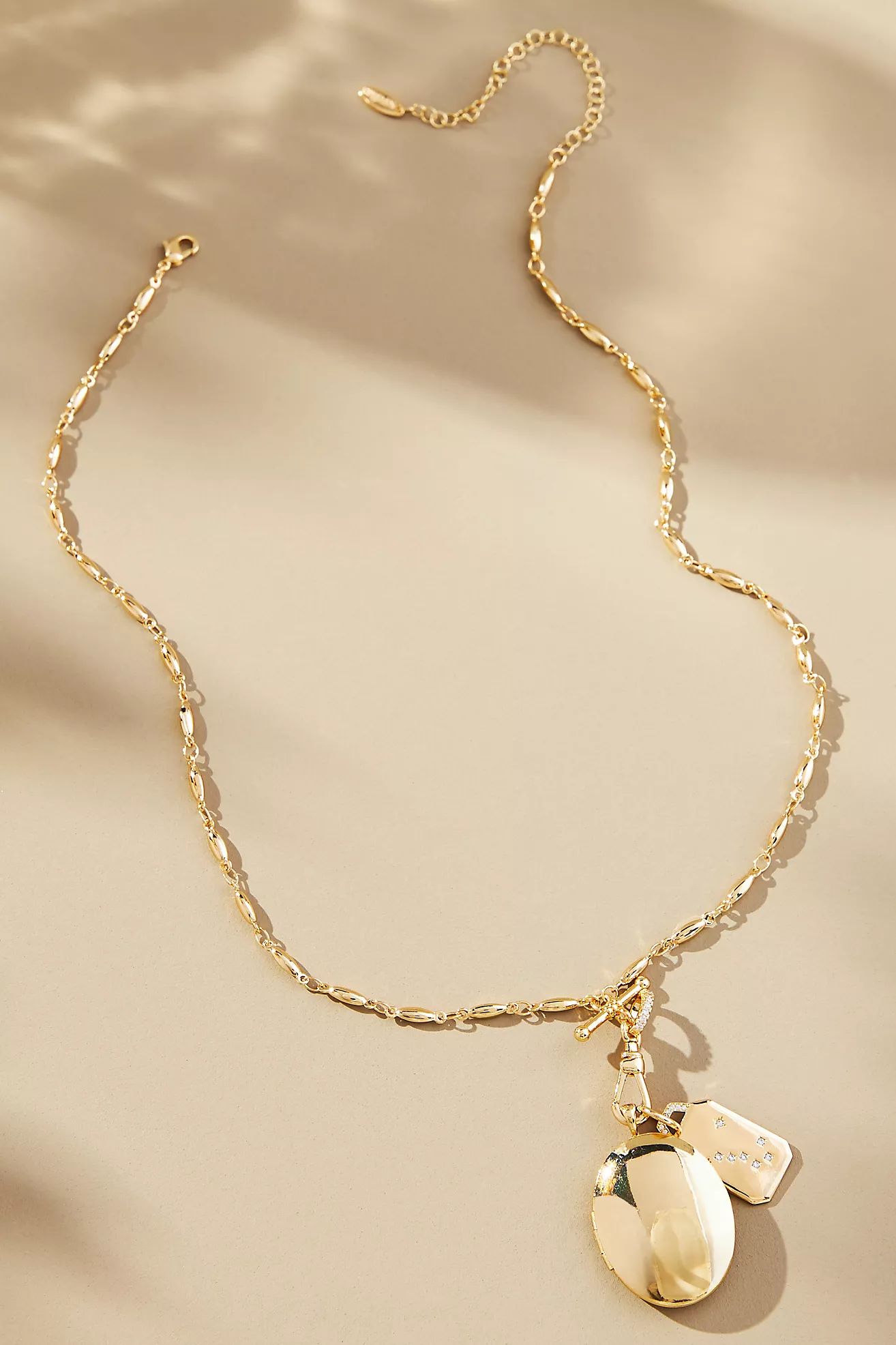 Layered Chain Locket Necklace | Anthropologie (US)